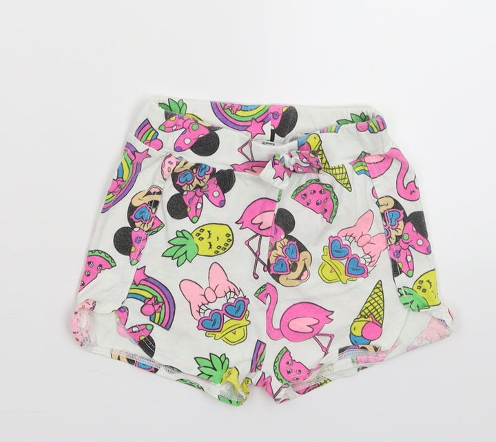 Matalan Girls White Solid Babydoll Sleep Shorts Size 18-24 Months