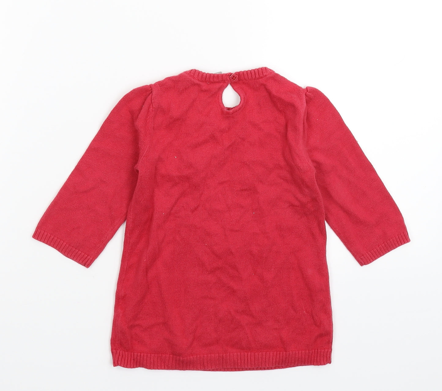 TU Girls Pink  Knit Jumper Dress  Size 6-9 Months