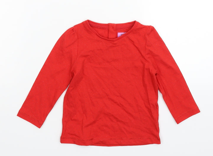 F&F Baby Red   Basic T-Shirt Size 6-9 Months