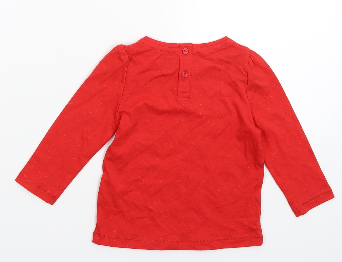 F&F Baby Red   Basic T-Shirt Size 6-9 Months