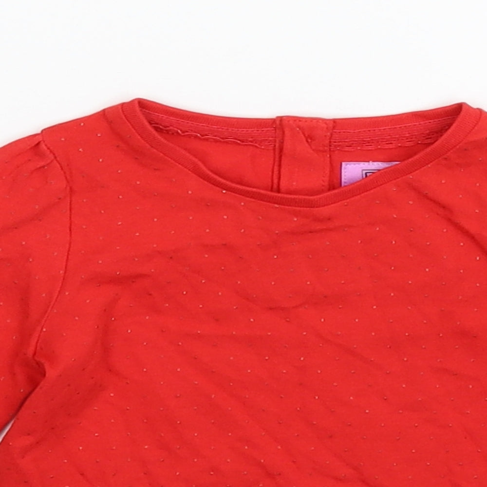 F&F Baby Red   Basic T-Shirt Size 6-9 Months