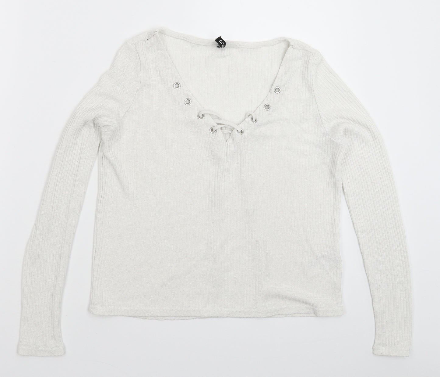 Divided Womens White   Basic T-Shirt Size S