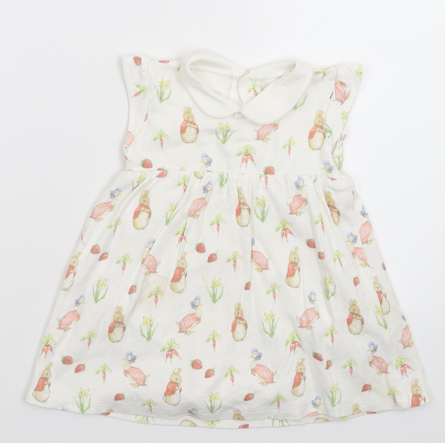 Peter Rabbit Girls White   Fit & Flare  Size 12-18 Months
