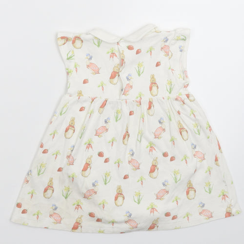 Peter Rabbit Girls White   Fit & Flare  Size 12-18 Months