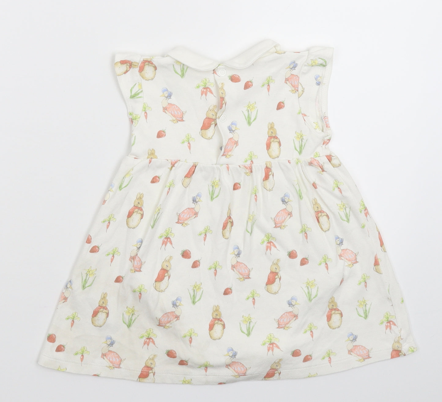 Peter Rabbit Girls White   Fit & Flare  Size 12-18 Months