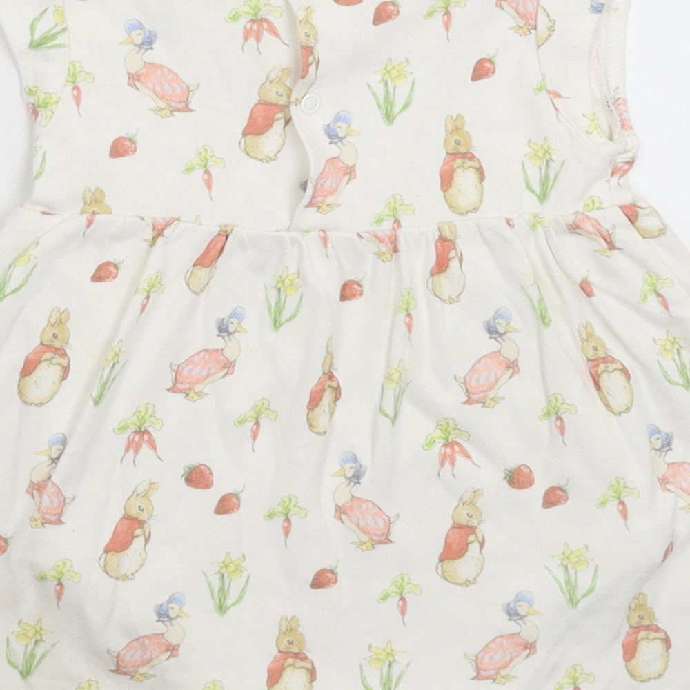 Peter Rabbit Girls White   Fit & Flare  Size 12-18 Months