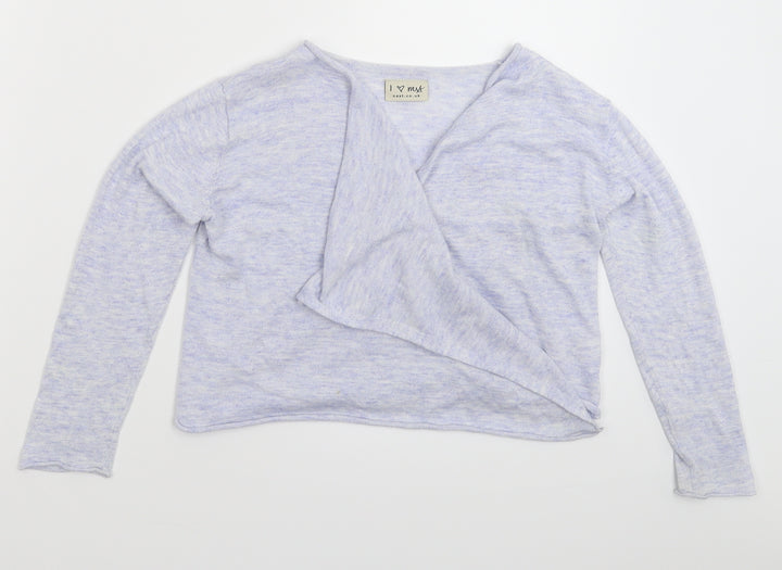 NEXT Girls Blue Knit Cardigan Jumper Size 7 Years