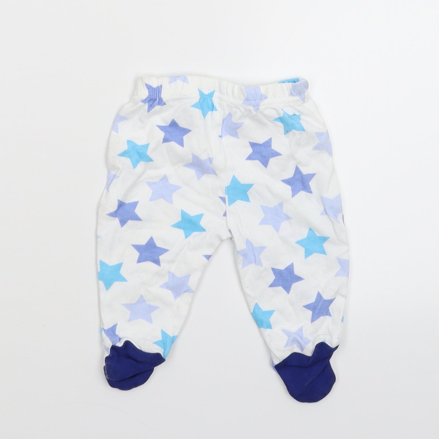 George Baby White Geometric  Jogger Trousers Size 0-3 Months