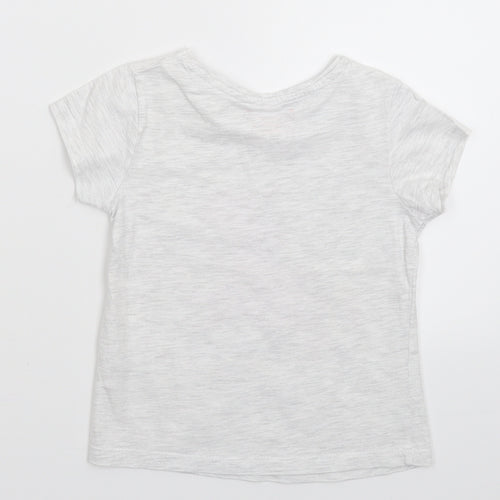 Primark Girls Grey   Basic T-Shirt Size 4-5 Years