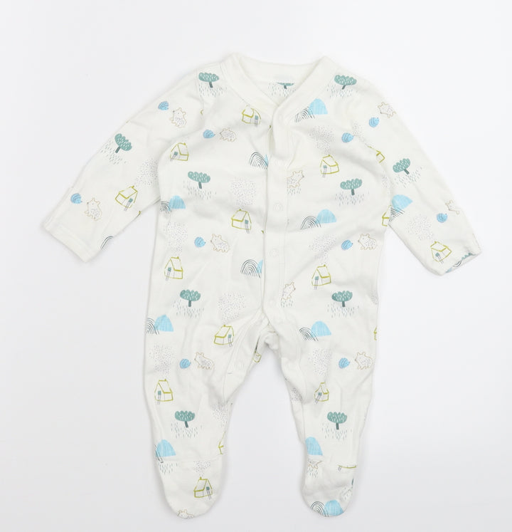 Marks and Spencer Baby White Babygrow One-Piece Size 0-3 Months