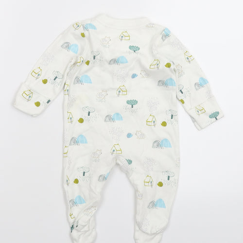 Marks and Spencer Baby White   Babygrow One-Piece Size 0-3 Months