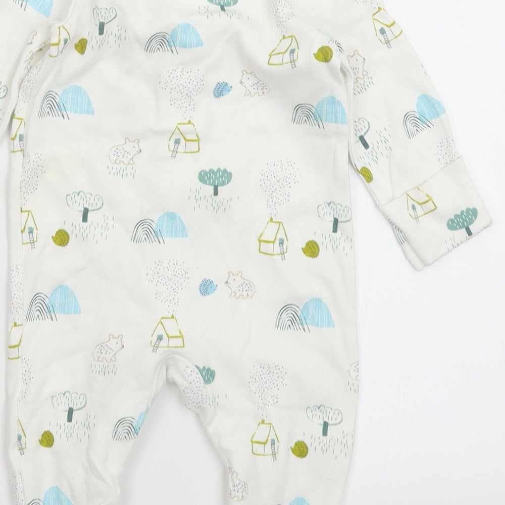 Marks and Spencer Baby White   Babygrow One-Piece Size 0-3 Months