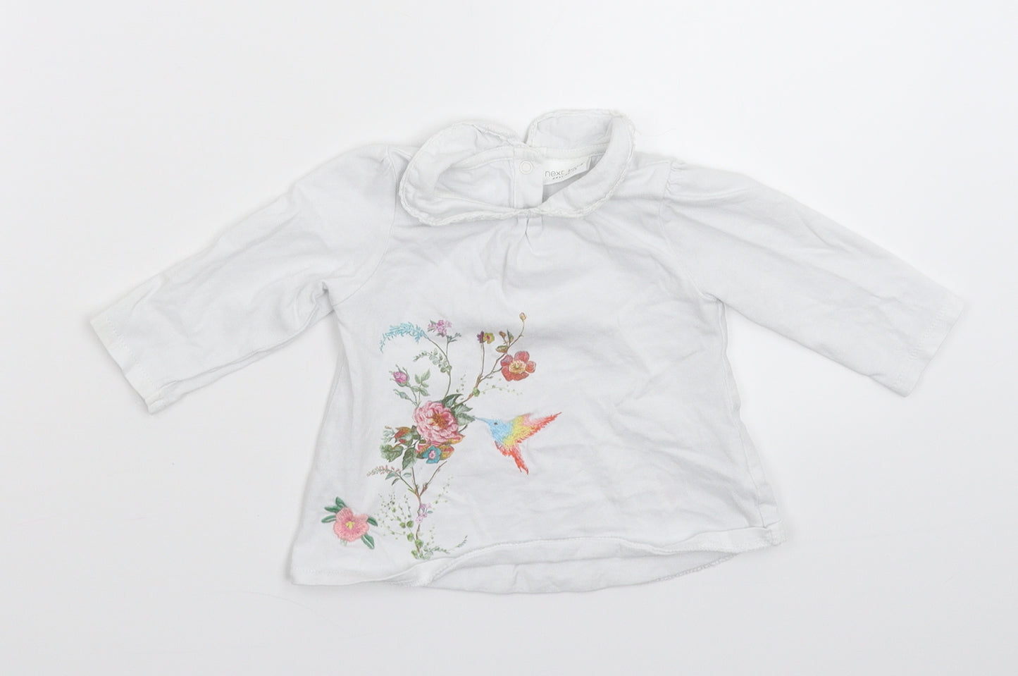 NEXT Girls White   Basic T-Shirt Size 3-6 Months