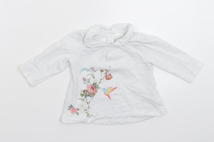 NEXT Girls White   Basic T-Shirt Size 3-6 Months