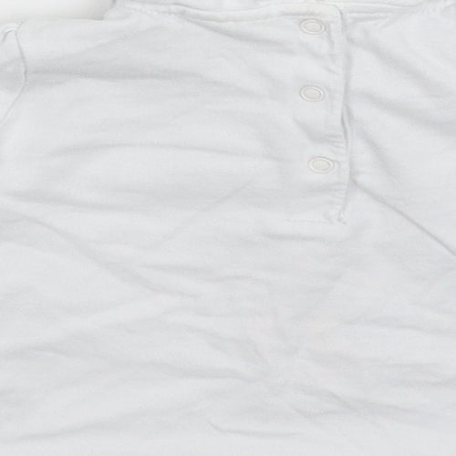 NEXT Girls White   Basic T-Shirt Size 3-6 Months