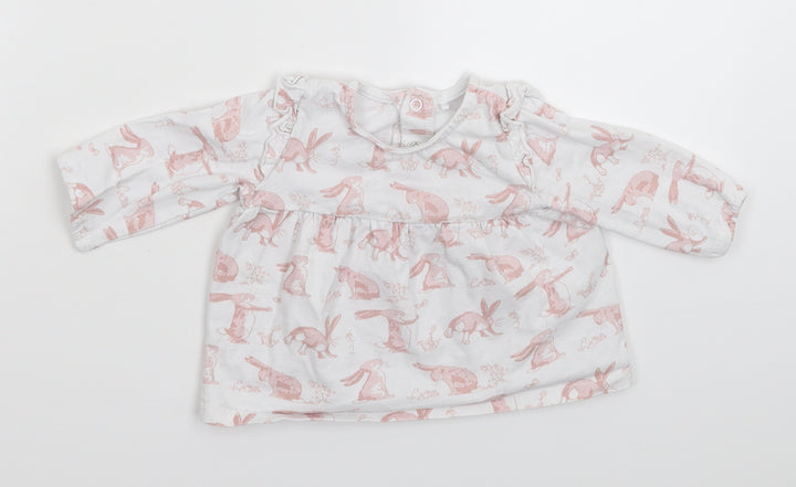 TU Baby White Basic T-Shirt Size 3-6 Months