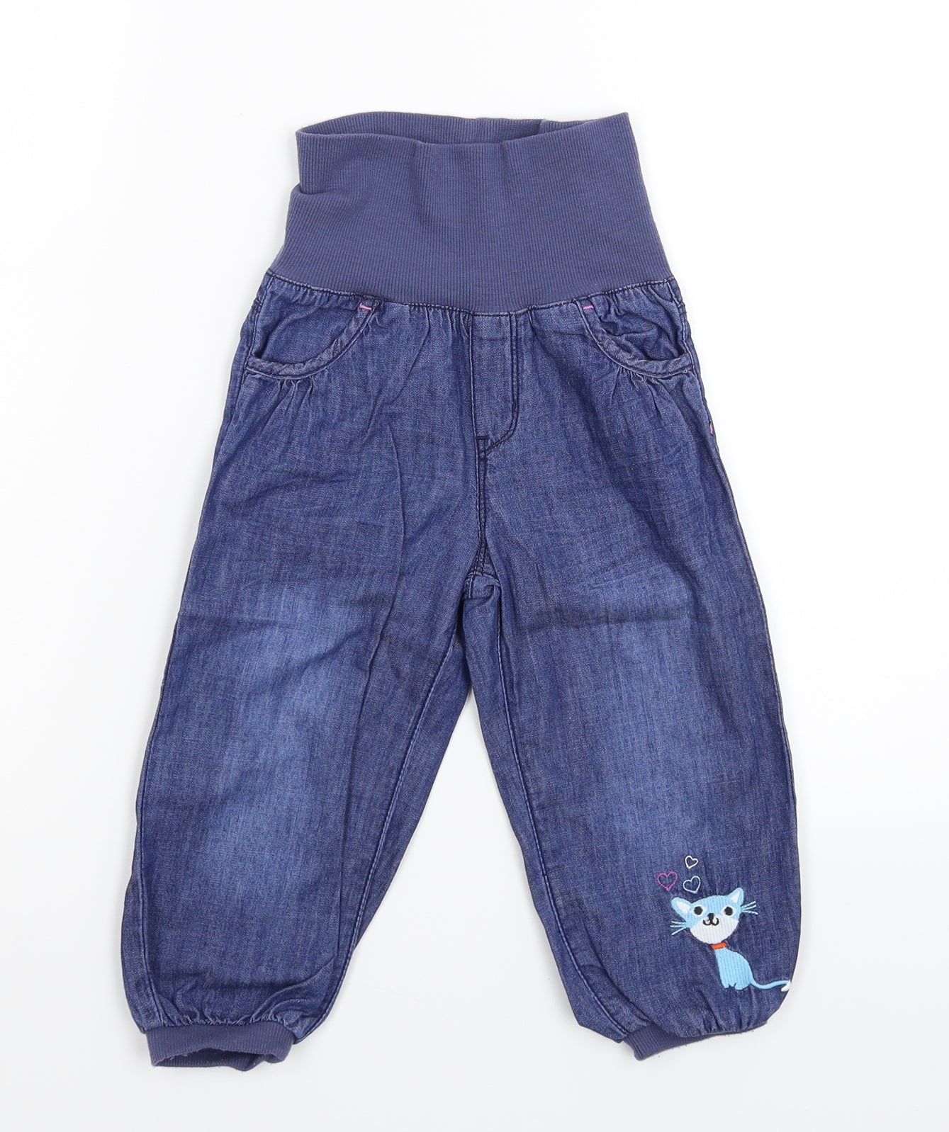 H&M Baby Blue  Denim Jogger Jeans Size 18-24 Months
