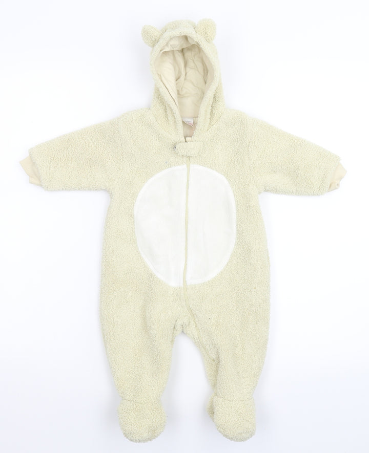 NEXT Baby Grey  Fleece Coverall One-Piece Size 3-6 Months