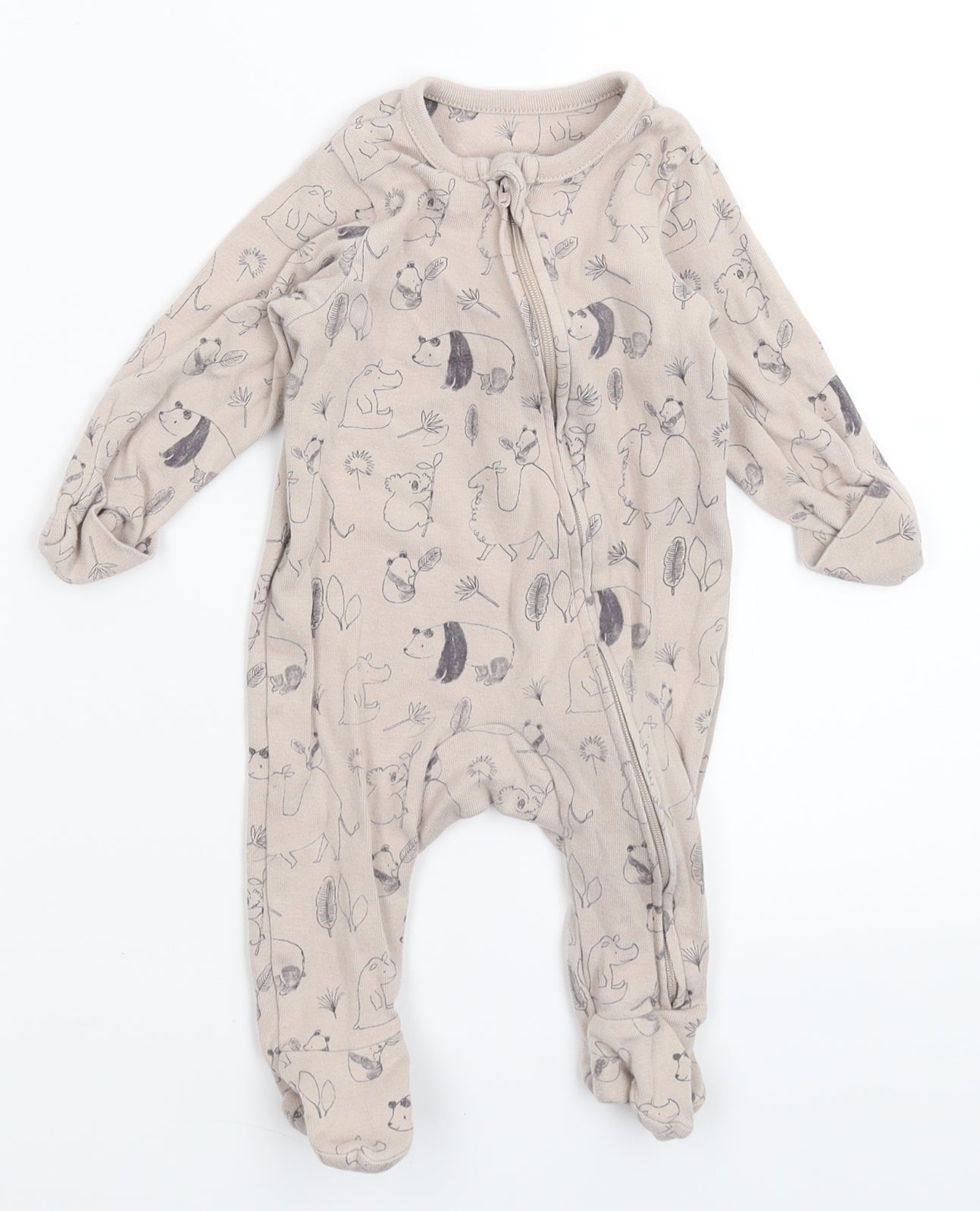 Marks and Spencer Baby Grey   Babygrow One-Piece Size 3-6 Months