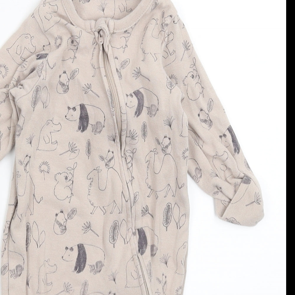Marks and Spencer Baby Grey   Babygrow One-Piece Size 3-6 Months