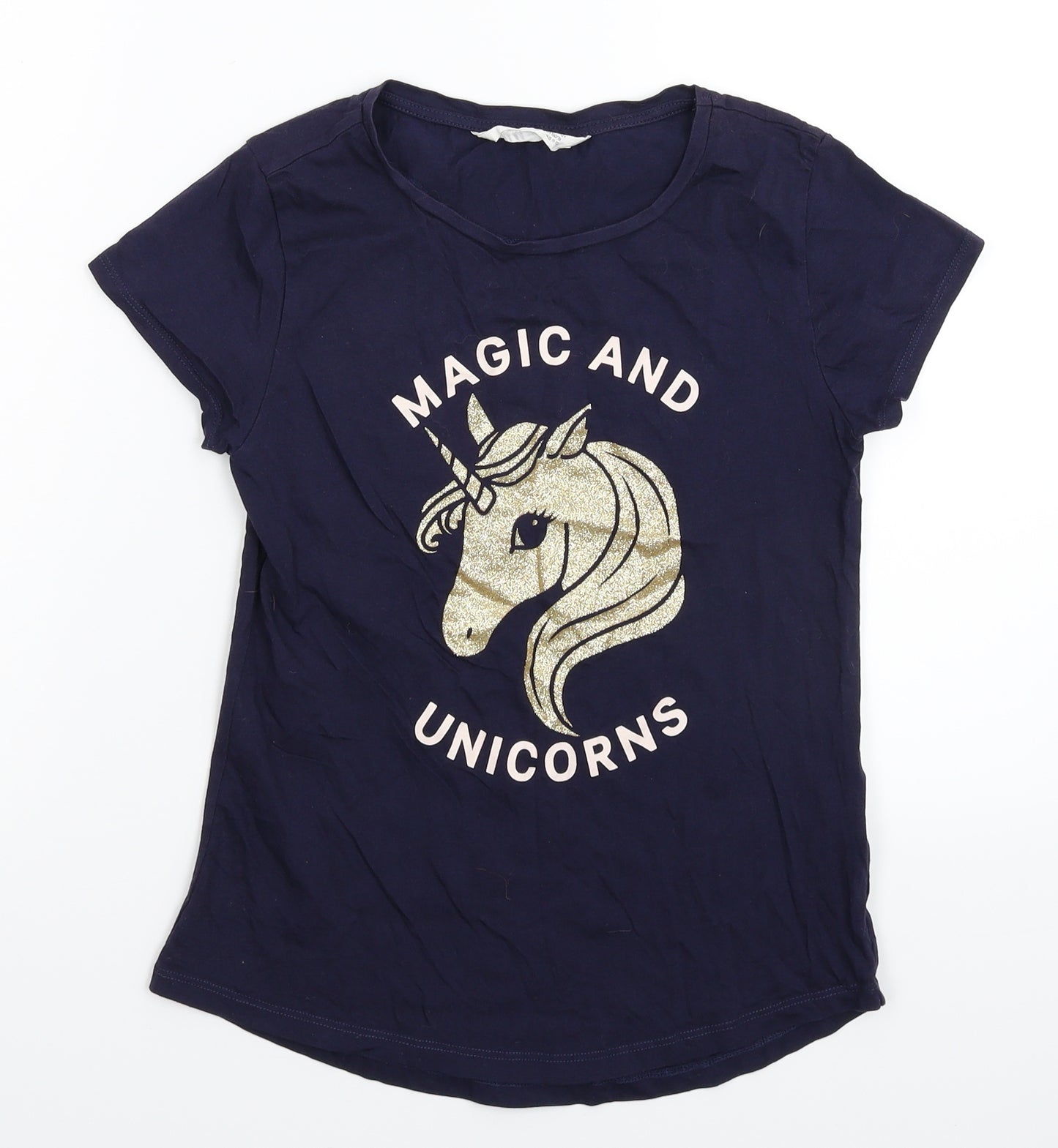 H&M Girls Blue   Basic T-Shirt Size 11-12 Years