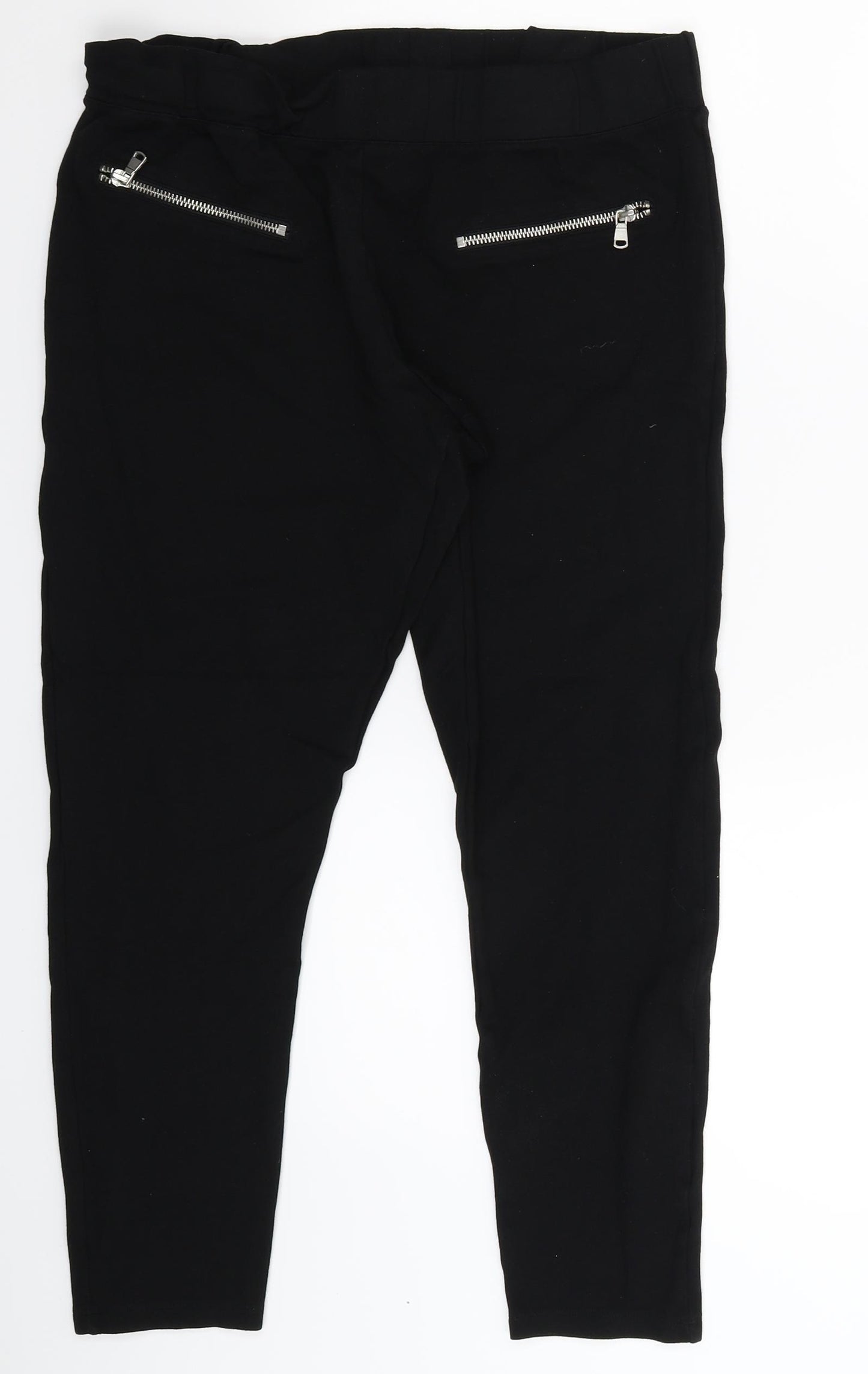 Divided Womens Black   Cropped Trousers Size L L24 in