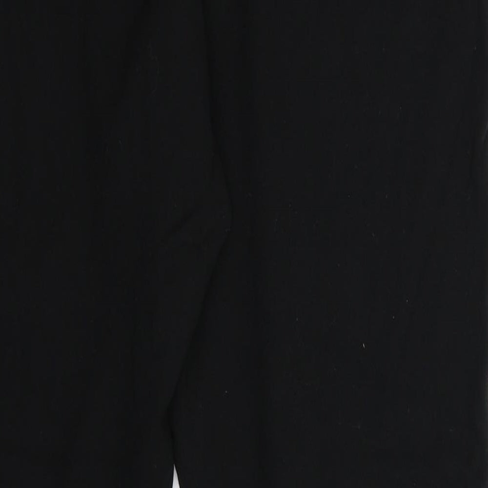 Divided Womens Black   Cropped Trousers Size L L24 in