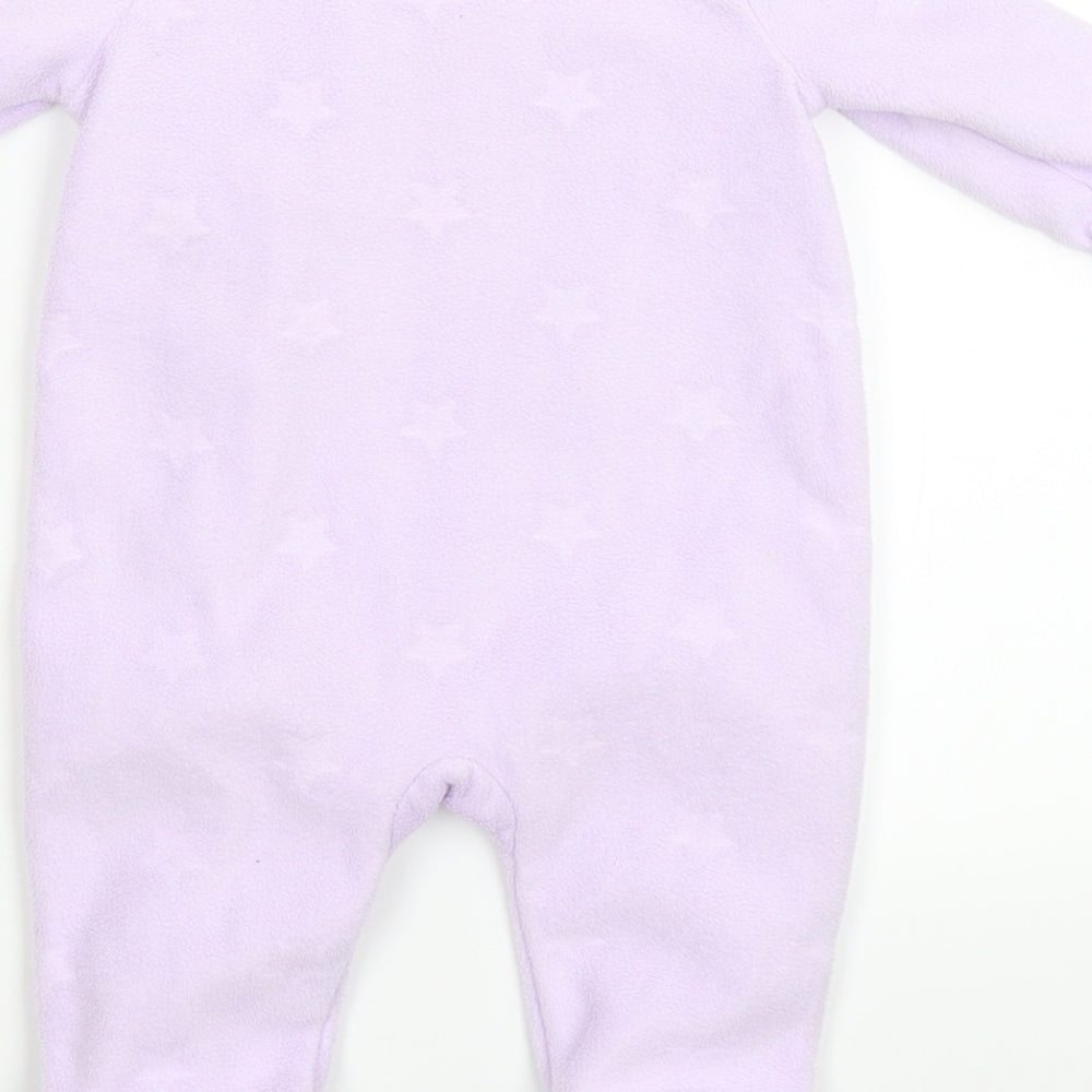 More to You Baby Purple  Fleece Babygrow One-Piece Size 0-3 Months