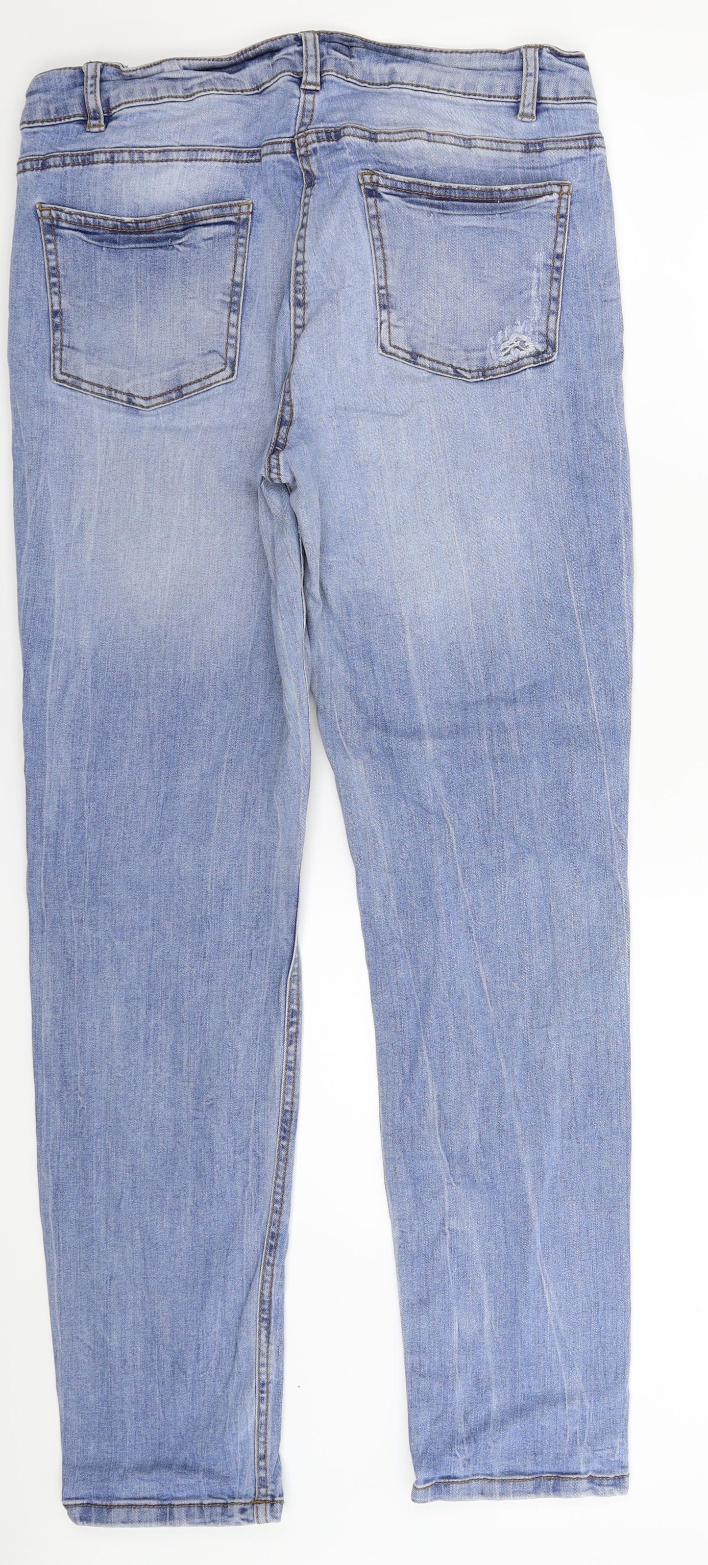 Papaya Womens Blue  Denim Straight Jeans Size 12 L30 in