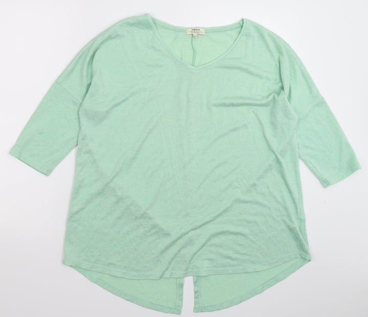 Papaya Womens Green  Knit Pullover Jumper Size 14