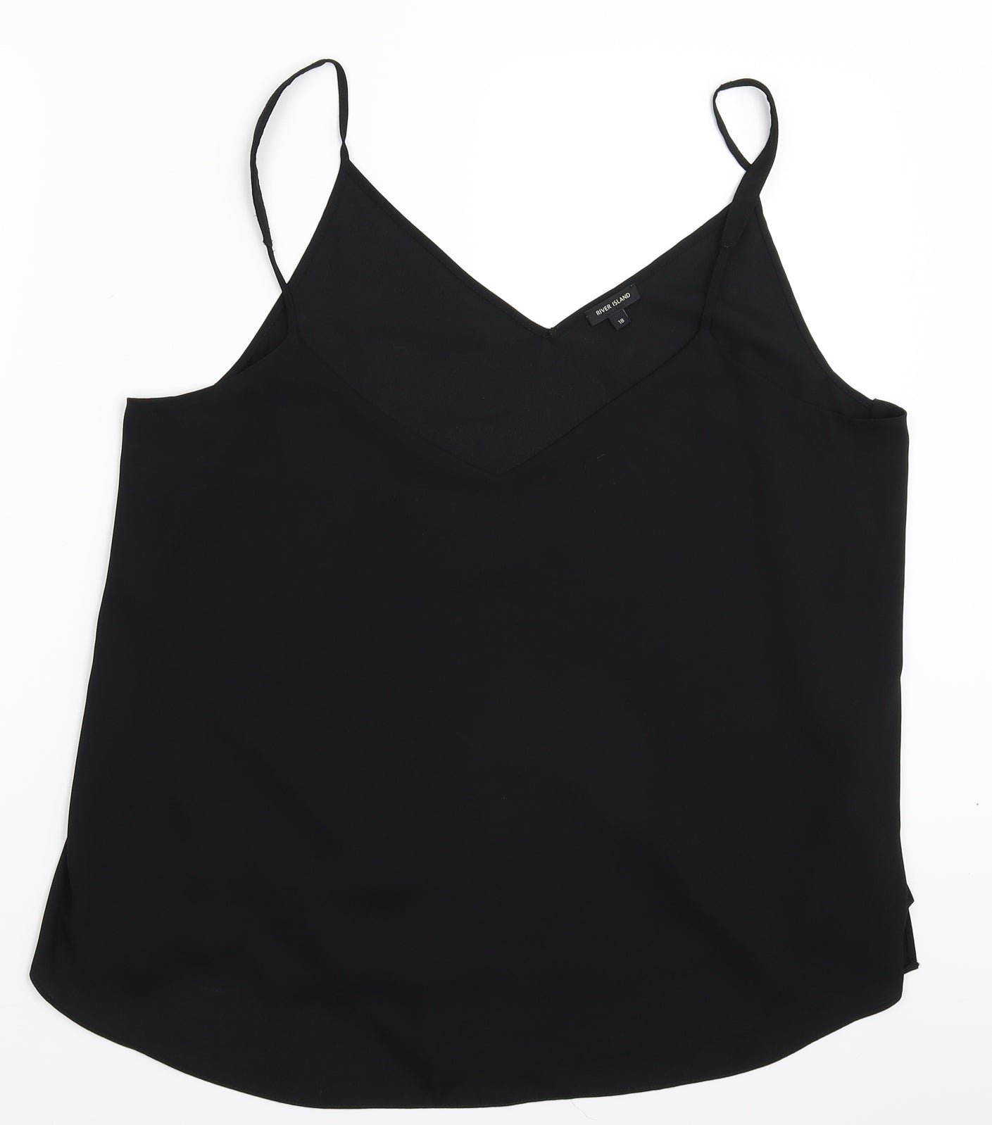 River Island Womens Black   Basic Tank Size 18