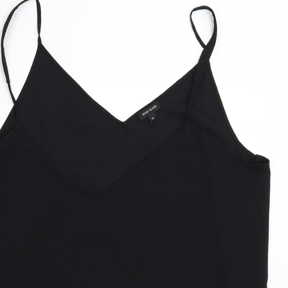 River Island Womens Black   Basic Tank Size 18