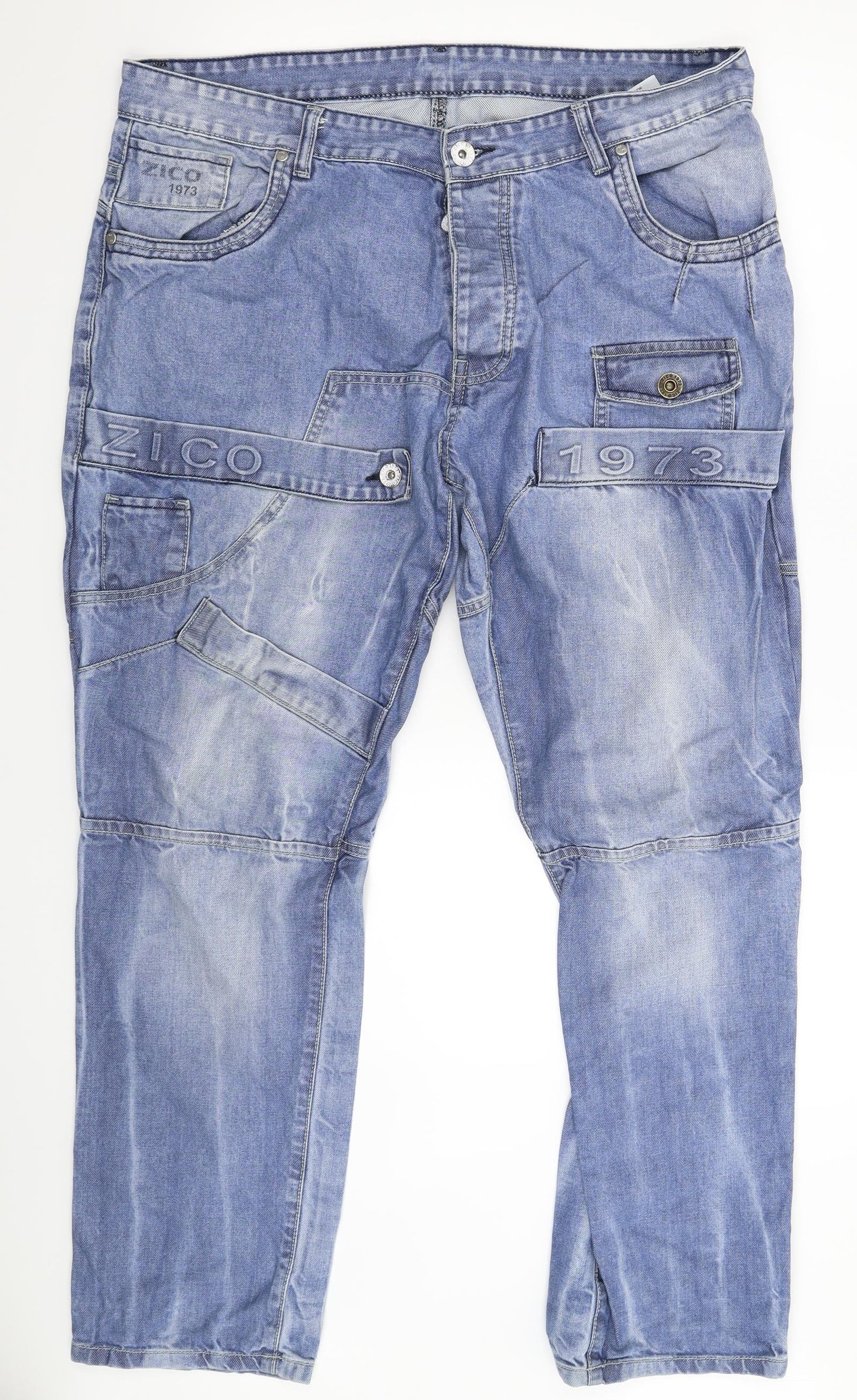 Zico Mens Blue  Denim Bootcut Jeans Size 40 L31 in