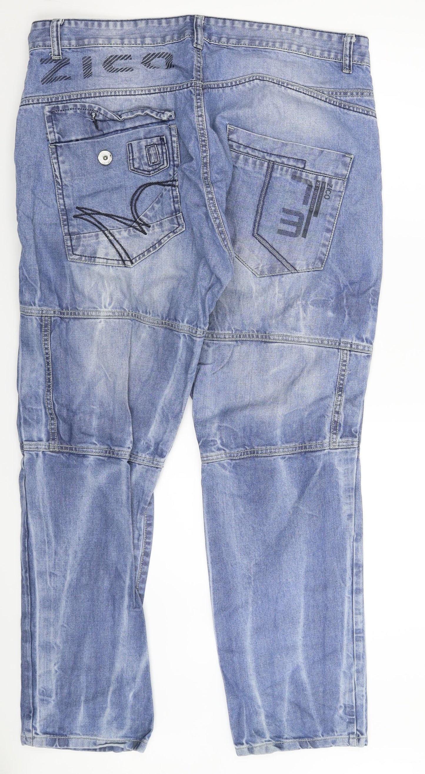 Zico Mens Blue  Denim Bootcut Jeans Size 40 L31 in