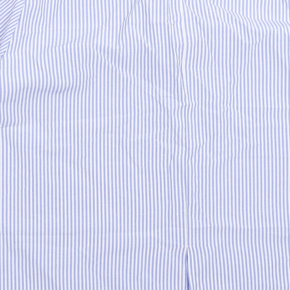 Papaya Womens Blue Striped  Basic Blouse Size 10