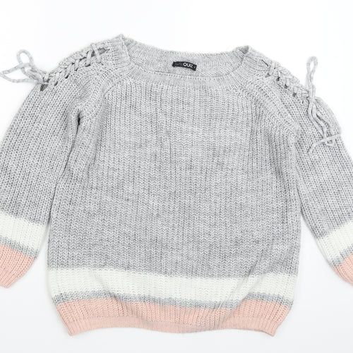 Quiz Womens Multicoloured  Knit Pullover Jumper Size S