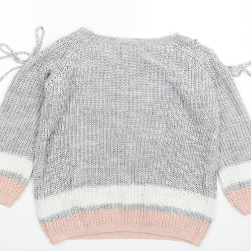 Quiz Womens Multicoloured  Knit Pullover Jumper Size S