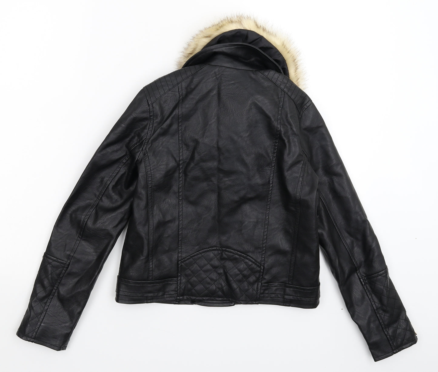 River Island Girls Black   Jacket  Size 9-10 Years  - Faux Leather