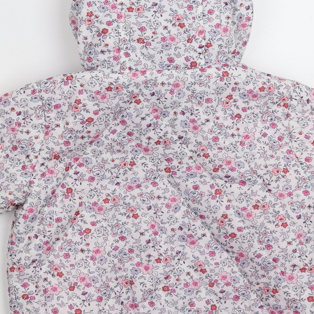 George Girls White Floral  Jacket  Size 2-3 Years