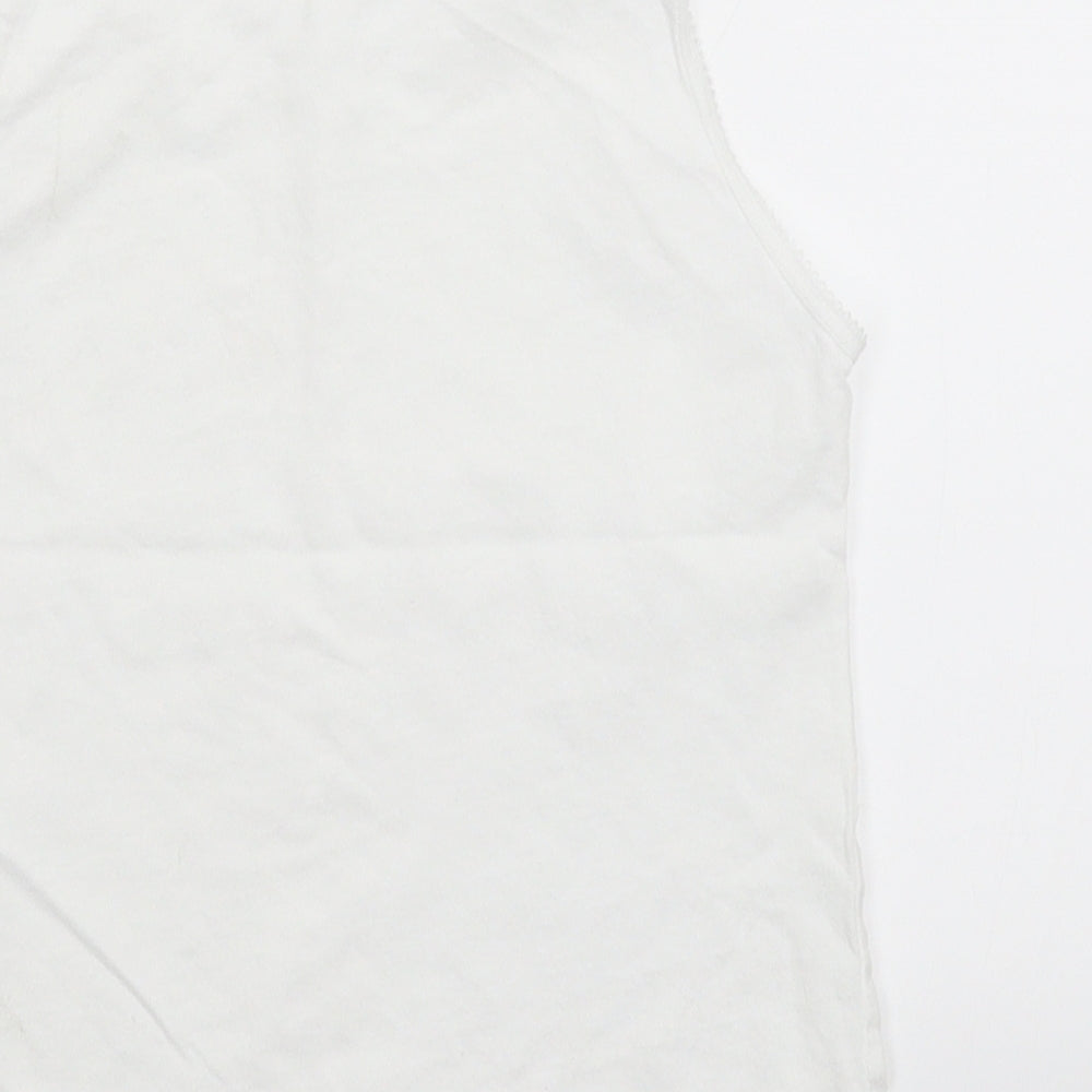 George Girls White   Basic Tank Size 7-8 Years