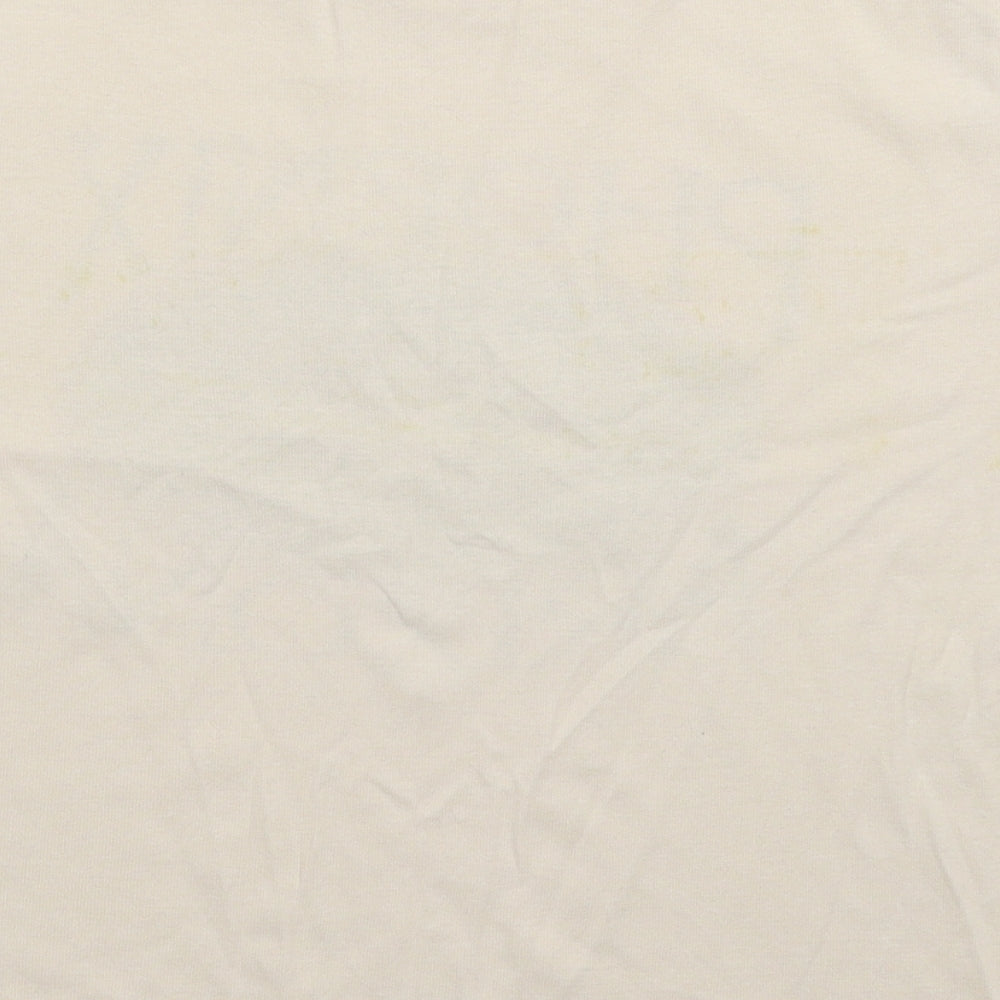 Topshop Womens Beige   Basic T-Shirt Size 14