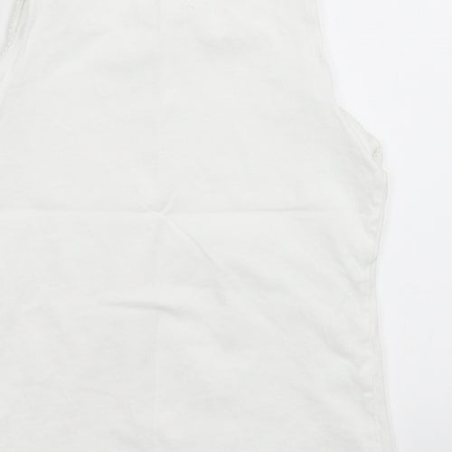 George Girls White   Basic Tank Size 7-8 Years