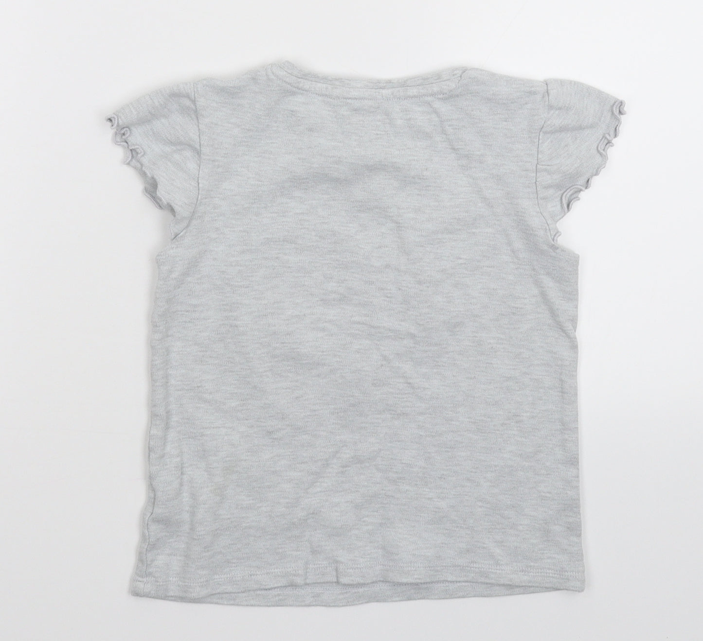 George Girls Grey   Basic T-Shirt Size 5-6 Years