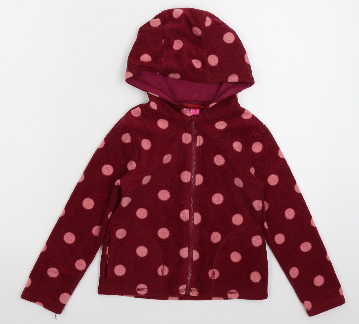Harper Girls Pink Polka Dot Fleece Jacket  Size 4-5 Years