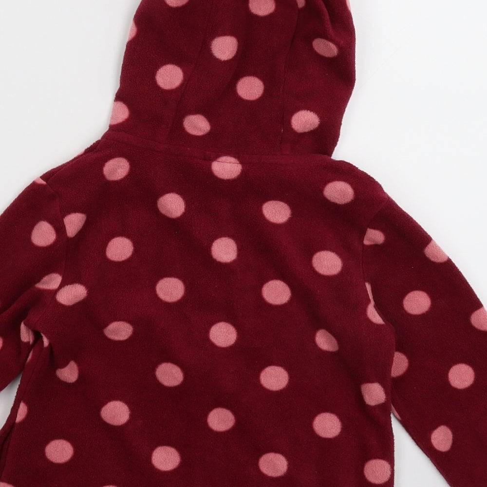 Harper Girls Pink Polka Dot Fleece Jacket  Size 4-5 Years