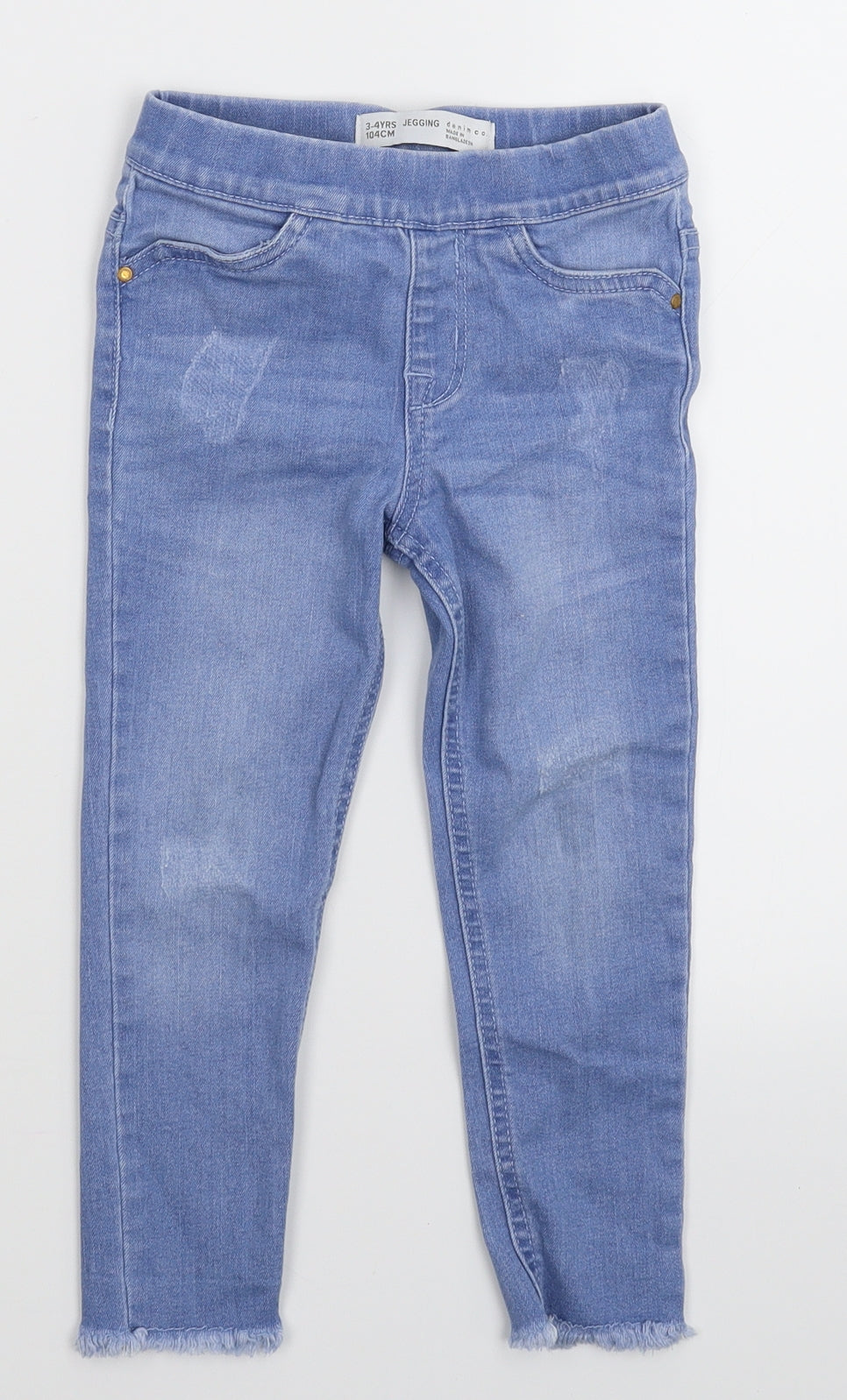 Denim & Co. Girls Blue  Denim Jegging Jeans Size 3-4 Years
