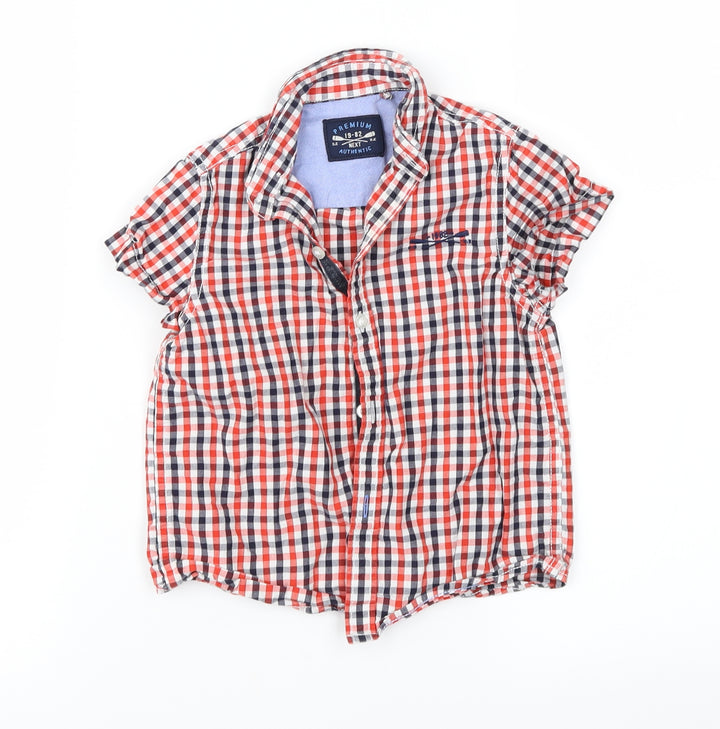 NEXT Boys Red Check Basic Button-Up Size 4 Years