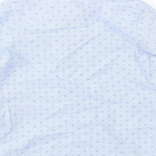 Zara Boys Blue Geometric  Basic Button-Up Size 2-3 Years