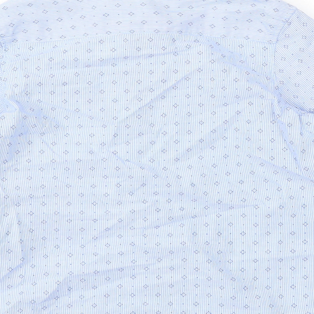Zara Boys Blue Geometric  Basic Button-Up Size 2-3 Years