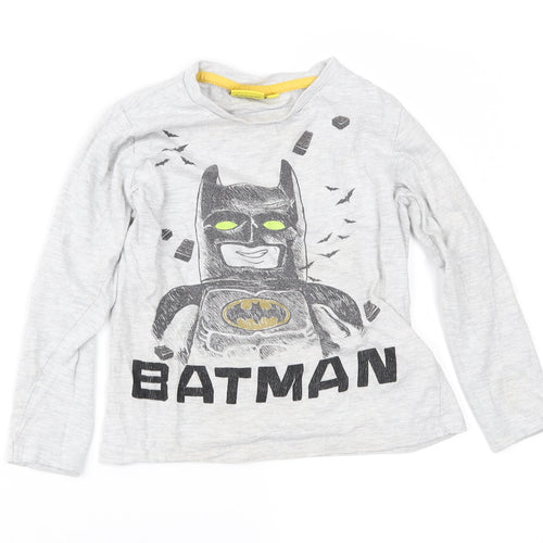 LEGO Boys Grey   Basic T-Shirt Size 3-4 Years  - Batman